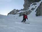 Travers&eacute;e de la br&egrave;che Puiseux : jonction avec le glacier de Leschaux