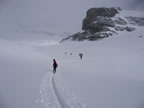 Raid à ski Gemmi - Wildstrubel : descente du Wildstrubel sur Engstligenalp par l'Ammertengletscher
