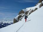Raid à ski Gemmi - Wildstrubel : descente du Wildstrubel sur Engstligenalp par l'Ammertengletscher