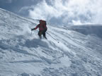 Raid à ski Gemmi - Wildstrubel : descente du Wildstrubel sur Engstligenalp par l'Ammertengletscher