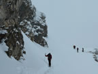 Raid à ski Gemmi - Wildstrubel : descente du Wildstrubel sur Engstligenalp par l'Ammertengletscher